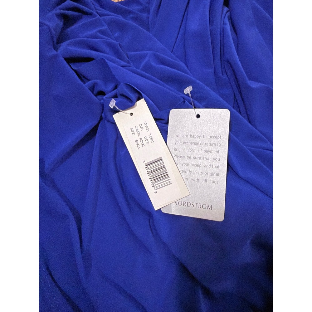 NWT Tash + Sophie Royal Blue Ruffle Wrap Dress Flutter Sleeve Cocktail Dress - Picture 4 of 4